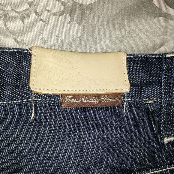 Vintage Men’s Akademiks Embroidered Wide Leg Baggy Y2K Skater Jeans 32x33 NWT - Picture 15 of 16